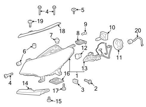 2015 Buick Enclave Harness Assembly, Fwd Lamp Wiring Diagram for 23106413