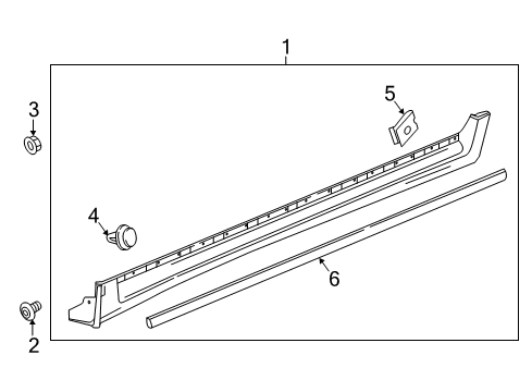 2018 Cadillac XT5 Weatherstrip Assembly, Front & Rr S/D Lwr Aux Diagram for 84184298