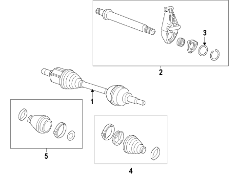 2014 Cadillac ELR Front Axle Shafts & Joints, Drive Axles Diagram