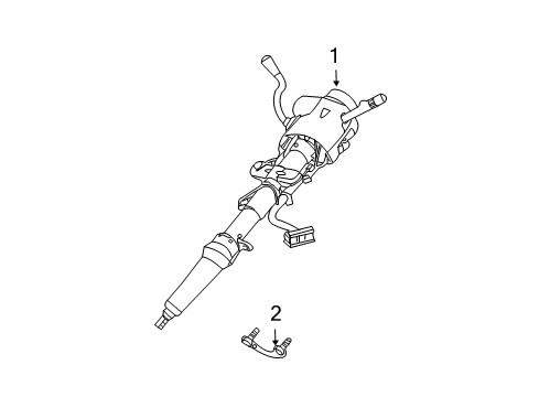 2022 Chevy Express 2500 Steering Column & Shroud, Switches & Levers Diagram 3 - Thumbnail