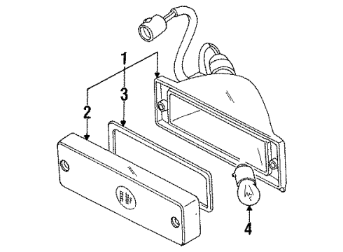 1985 Chevy Spectrum Park & Signal Lamps Diagram