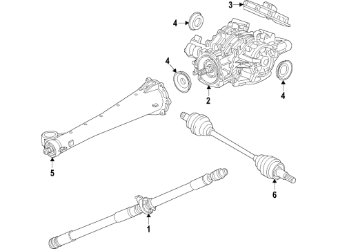 2021 Cadillac XT5 Rear Axle Shafts & Differential Diagram