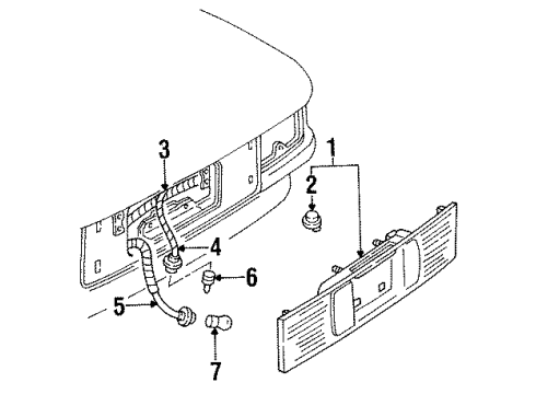 1998 Oldsmobile Achieva License Lamps Diagram