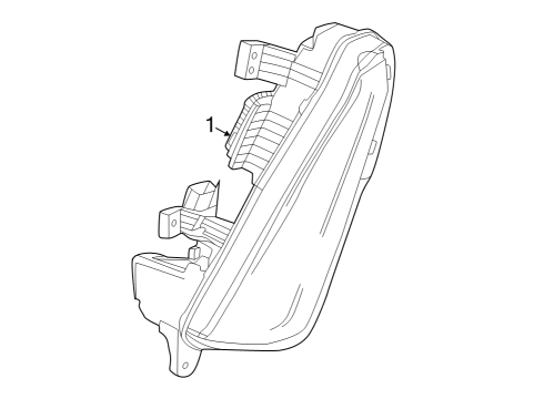 2024 Cadillac LYRIQ LAMP ASM-RR FASCIA SIG Diagram for 86803221