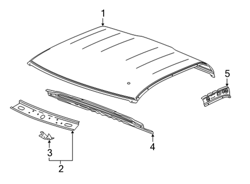 2020 Chevy Silverado 3500 HD Roof & Components Diagram 4 - Thumbnail