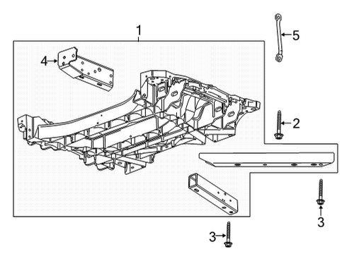 2023 Chevy Corvette CRADLE ASM-DRIVETRAIN & FRT SUSP Diagram for 85636781