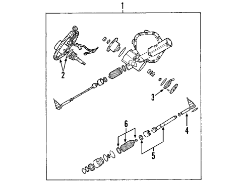 2004 Chevy Tahoe P/S Pump & Hoses, Steering Gear & Linkage Diagram 4 - Thumbnail