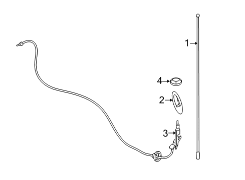 2006 Pontiac Torrent Base Asm,Radio Antenna Diagram for 19353089