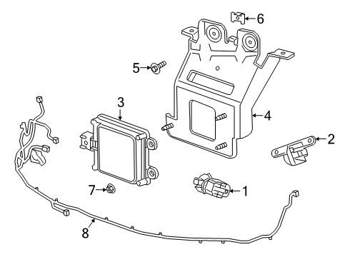 2020 Chevy Blazer Electrical Components - Front Bumper Diagram 2 - Thumbnail