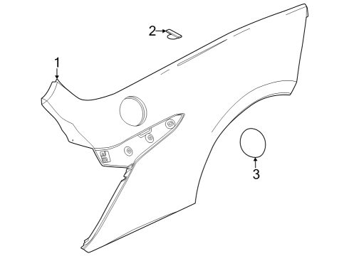 2024 Chevy Corvette Quarter Panel & Components Diagram