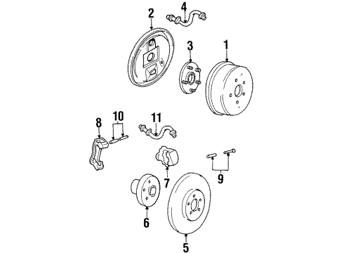 1997 Chevy Lumina Hose Assembly, Rear Brake Diagram for 22163367