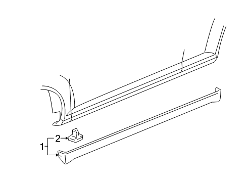 2009 Pontiac G5 Exterior Trim - Pillars, Rocker & Floor Diagram