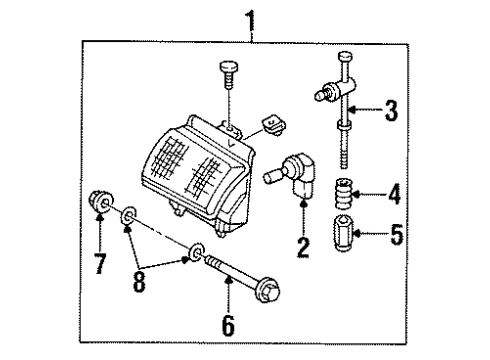 1991 Pontiac Grand Prix Lamp Assembly, Front Fog Diagram for 5975457