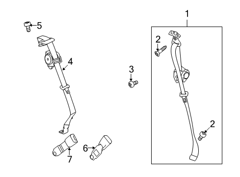 2009 Saturn Vue Seat Belt Diagram