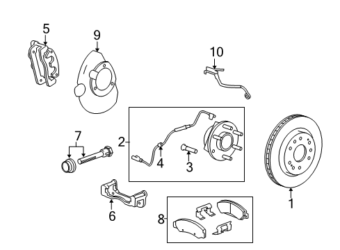 2016 Chevy Tahoe Front Brakes Diagram 2 - Thumbnail