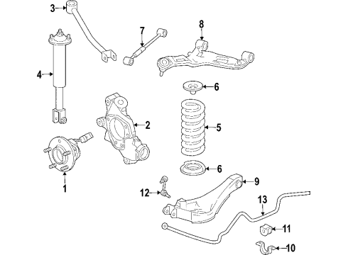 2010 Cadillac STS Insulator, Rear Stabilizer Shaft Diagram for 25771205