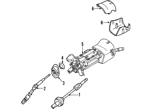 2009 Cadillac Escalade ESV Steering Column & Wheel, Shroud, Switches & Levers Diagram 2 - Thumbnail