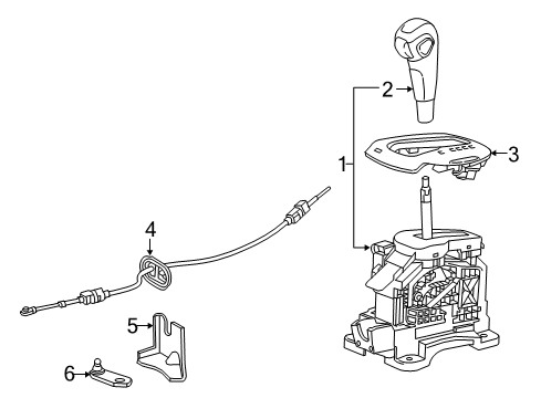 2012 Chevy Sonic Lever Assembly, Automatic Transmission Range Selector Diagram for 95160885