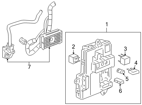 2005 Chevy Cobalt Body Control Module Assembly Diagram for 15247501