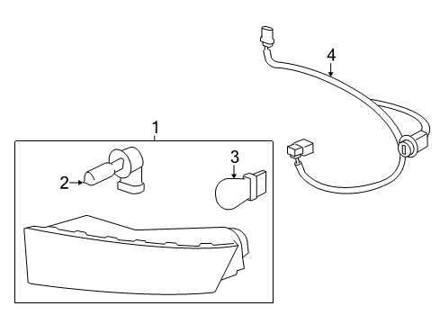 2009 Cadillac Escalade Bulbs Diagram 2 - Thumbnail