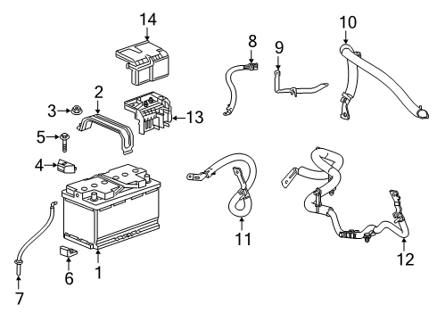 2018 Buick LaCrosse Cable Assembly, Battery Negative Diagram for 26218510