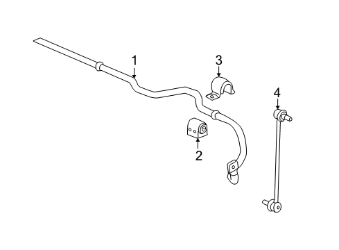 2006 Chevy Cobalt Front Suspension Components, Lower Control Arm, Stabilizer Bar Diagram