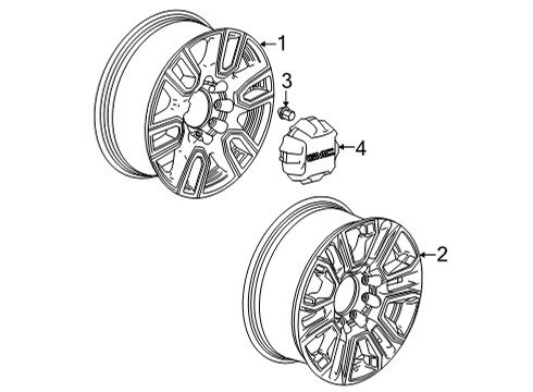 2024 GMC Sierra 2500 HD Wheels Diagram 2 - Thumbnail