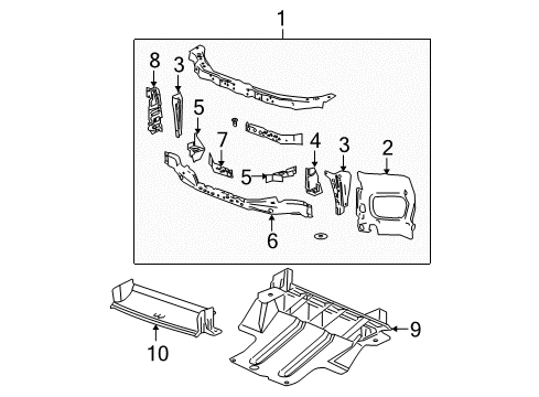 2004 Chevy Colorado Radiator Support Diagram