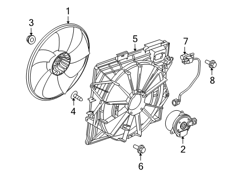 2009 Cadillac STS Cooling System, Radiator, Water Pump, Cooling Fan Diagram 5 - Thumbnail