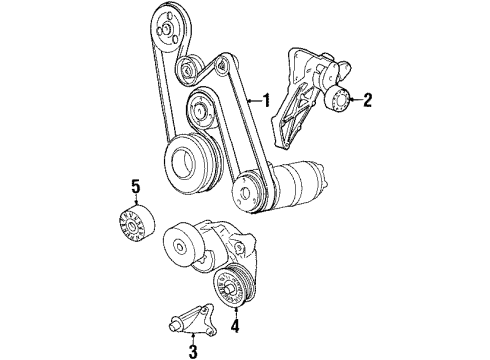 1998 Pontiac Bonneville Belts & Pulleys Diagram