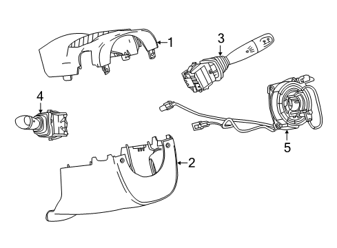 2013 Chevy Spark Shroud, Switches & Levers Diagram