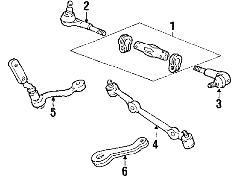 1987 GMC S15 P/S Pump & Hoses, Steering Gear & Linkage Diagram 3 - Thumbnail