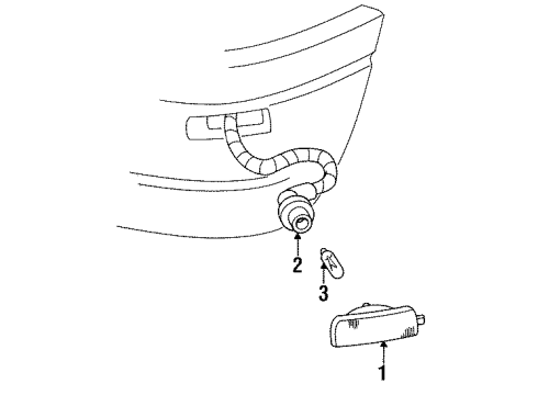 1995 Chevy Lumina Front Lamps - Side Marker Lamps Diagram