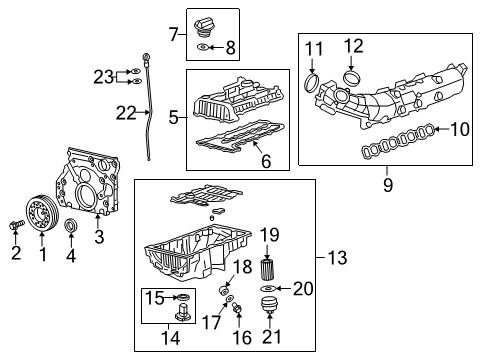 2019 GMC Terrain Engine Parts & Mounts, Timing, Lubrication System Diagram 2 - Thumbnail