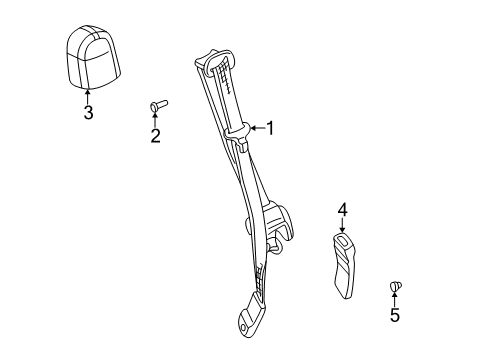 2007 GMC Sierra 1500 Classic Front Seat Belts Diagram 2 - Thumbnail