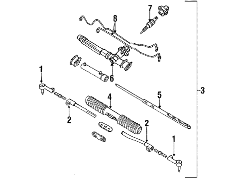 1996 Chevy Beretta P/S Pump & Hoses, Steering Gear & Linkage Diagram 2 - Thumbnail