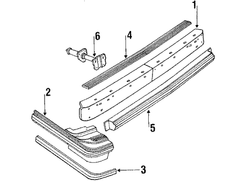 1993 Oldsmobile Cutlass Cruiser MOLDING, Bumper/Fascia Diagram for 10210492