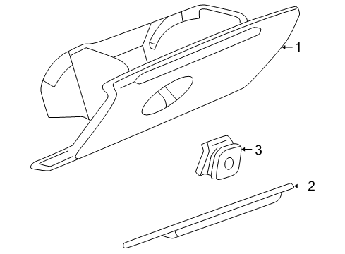 1998 Buick Regal Compartment Assembly, Instrument Panel (W/ Door) *Blue Diagram for 10432996