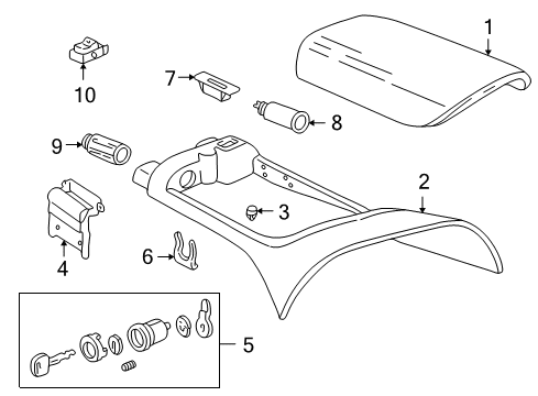 2002 Chevy Corvette Bumper, Front Floor Compartment Door Diagram for 10313054