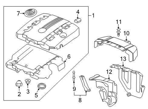 2010 Cadillac CTS Engine Appearance Cover Diagram 1 - Thumbnail