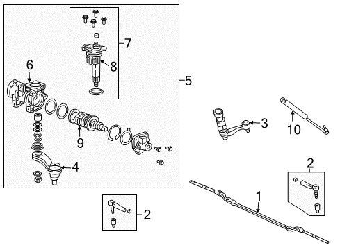 2003 GMC Sierra 1500 HD P/S Pump & Hoses, Steering Gear & Linkage Diagram 4 - Thumbnail