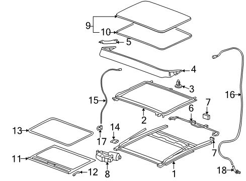 2009 Pontiac G6 Sunroof Diagram 3 - Thumbnail