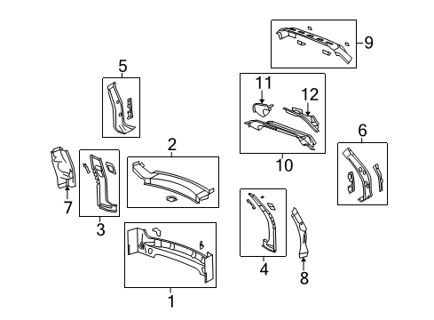 2008 Saturn Outlook Rear Body Diagram