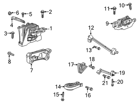 2022 Chevy Trailblazer Engine & Trans Mounting Diagram 3 - Thumbnail