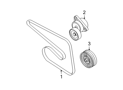 2008 Chevy Aveo5 Pulley,A/C Compressor Belt Idler Diagram for 25180907