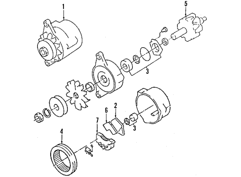 1988 Pontiac LeMans Brace,Generator Mounting(N00&L73) Diagram for 90233919