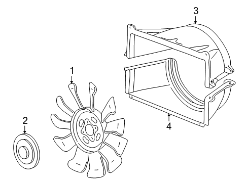 2007 Chevy Silverado 3500 HD Cooling System, Radiator, Water Pump, Cooling Fan Diagram 3 - Thumbnail