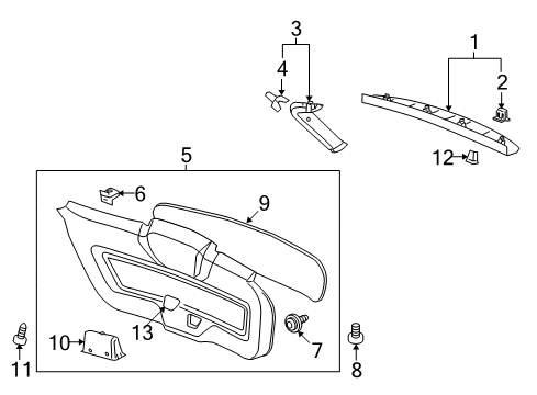 2012 Chevy Captiva Sport Interior Trim - Lift Gate Diagram