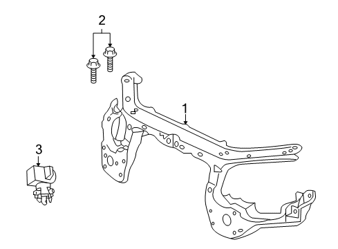 2008 Pontiac G8 Radiator Support Diagram