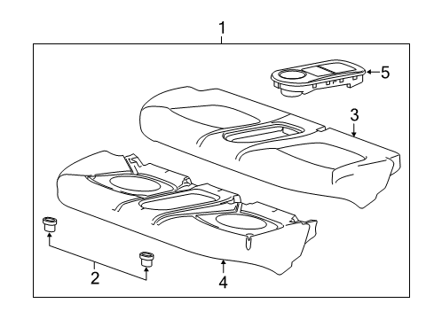 2014 Chevy Spark EV Rear Seat Components Diagram